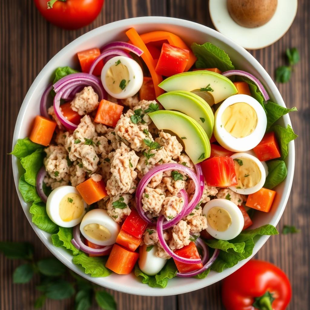 Tuna and Eggs Salad